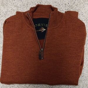Orvis Men's Rust Sweater, Size Large